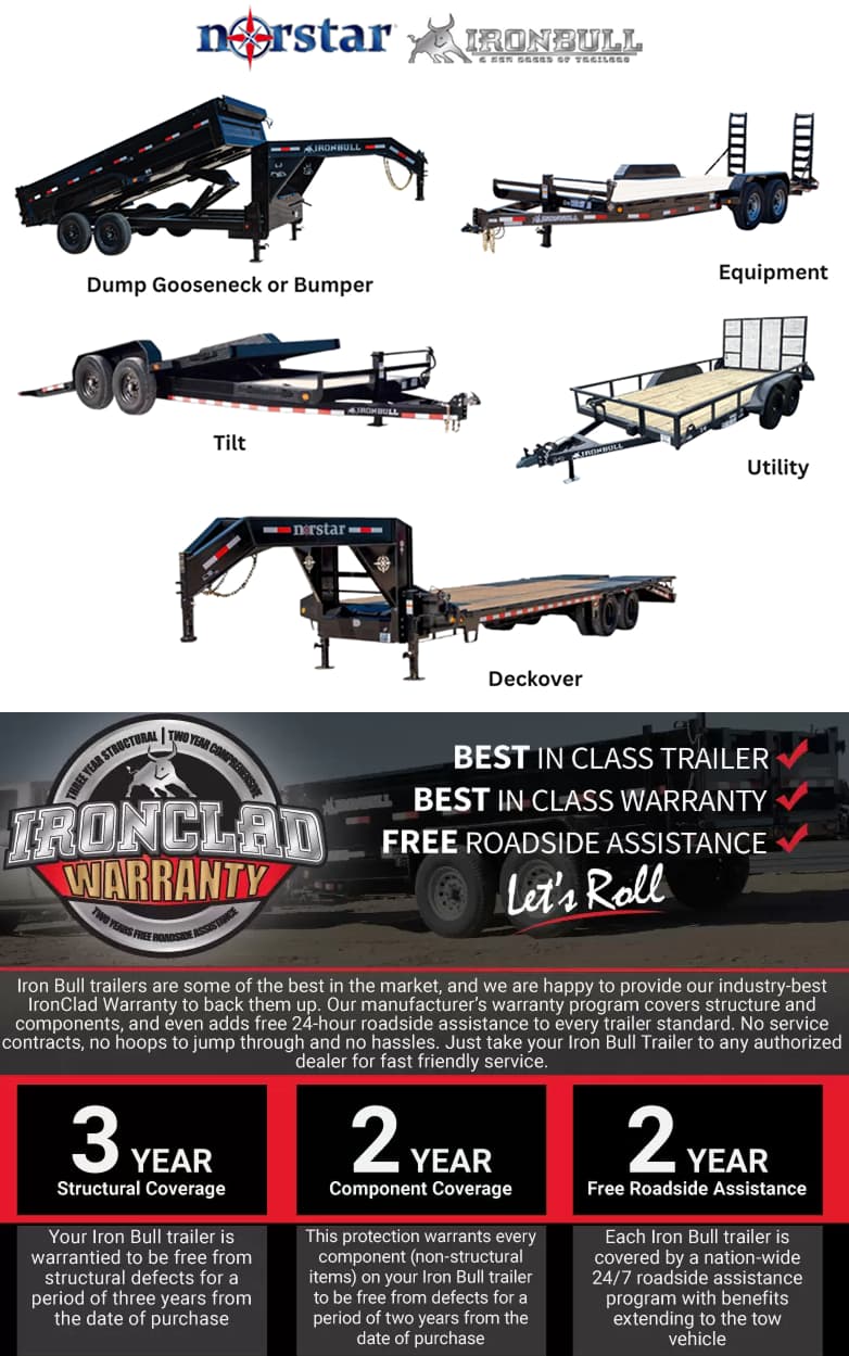 Iron Bull Trailer Types and Warranty