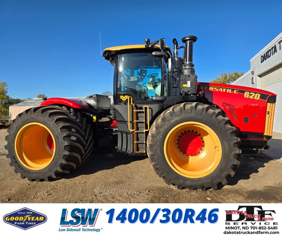 LSW on red versatile tractor