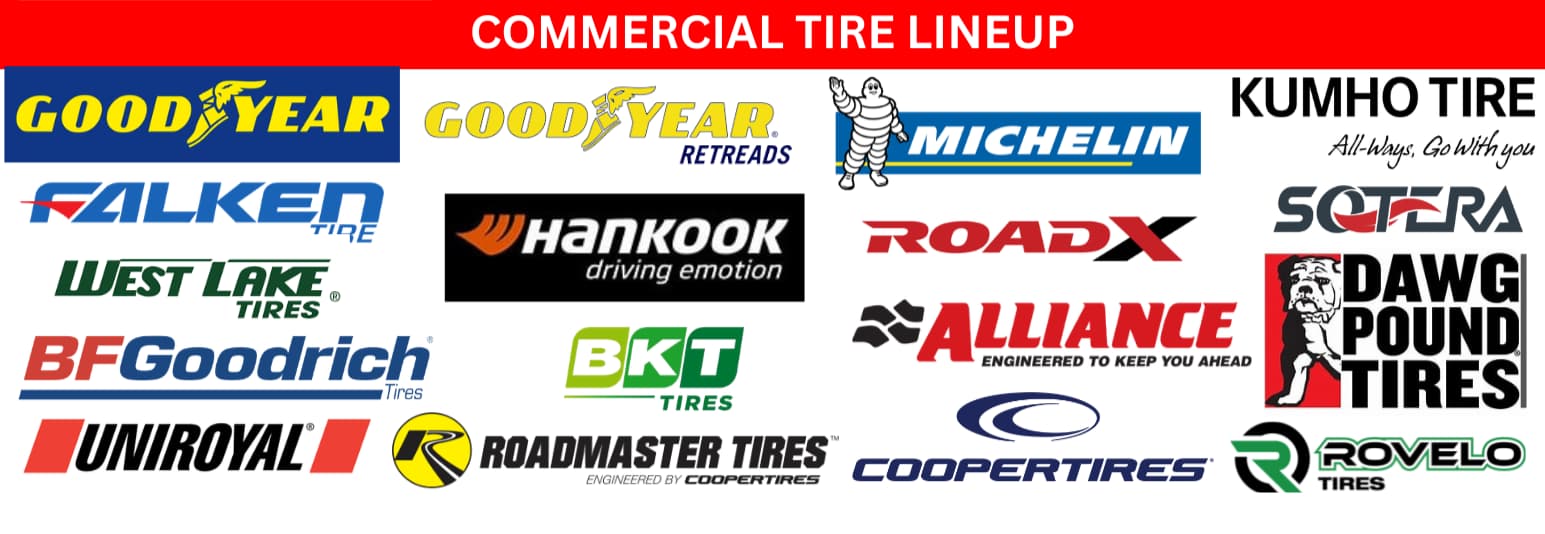 Commercial Tire Brands Lineup Chart