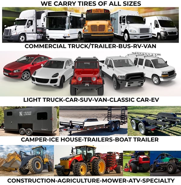 we carry all size tires